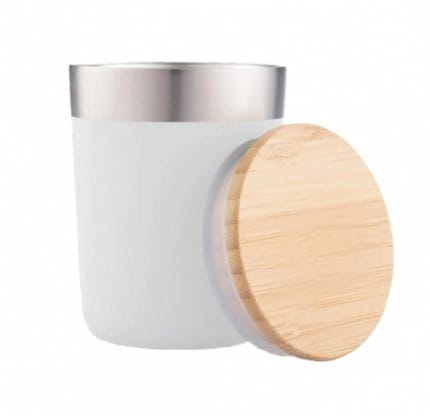 Stainless Steel Tumbler with Bamboo Lid