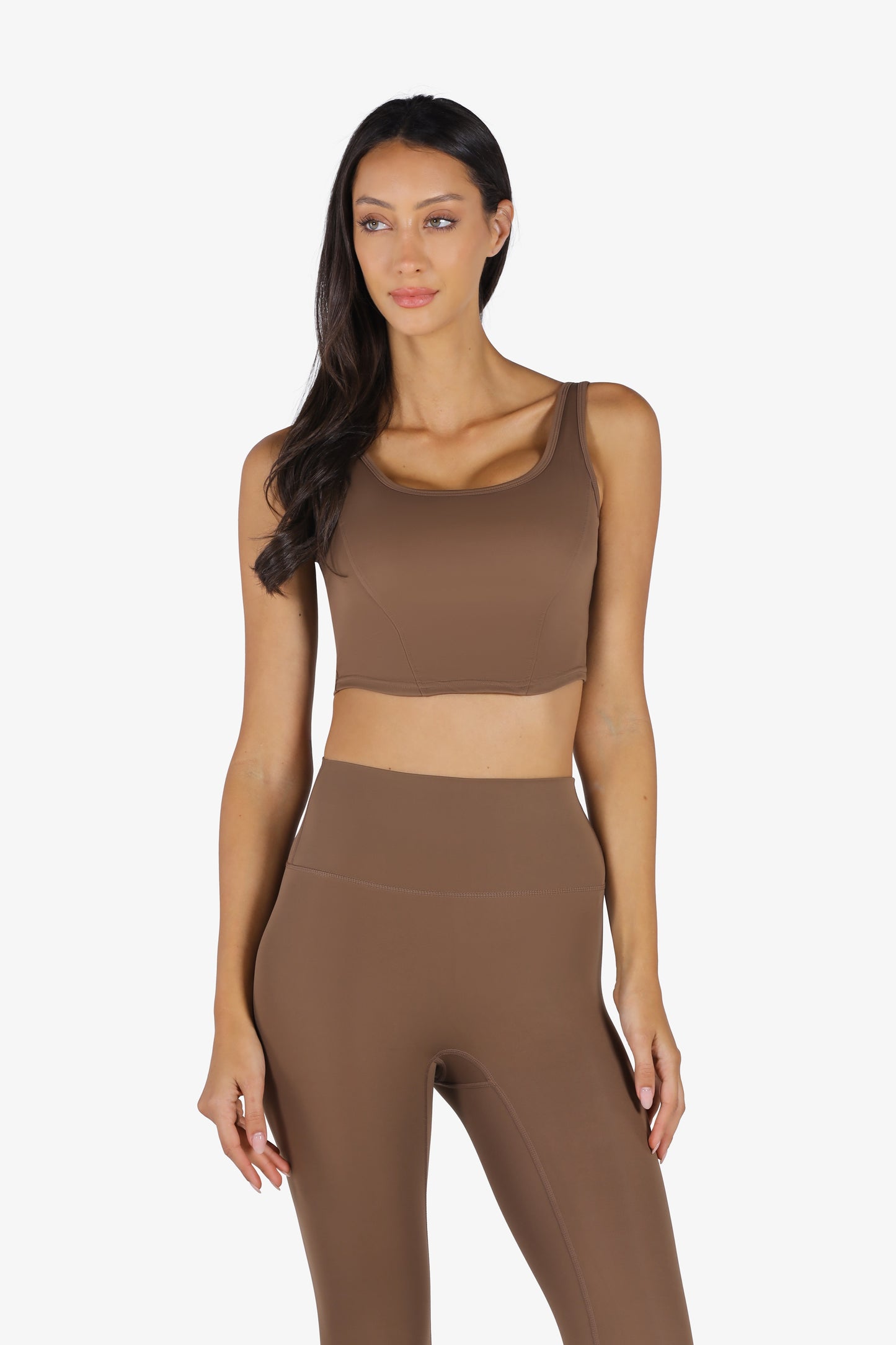 YesEco Active Wear Sports Bra Brown