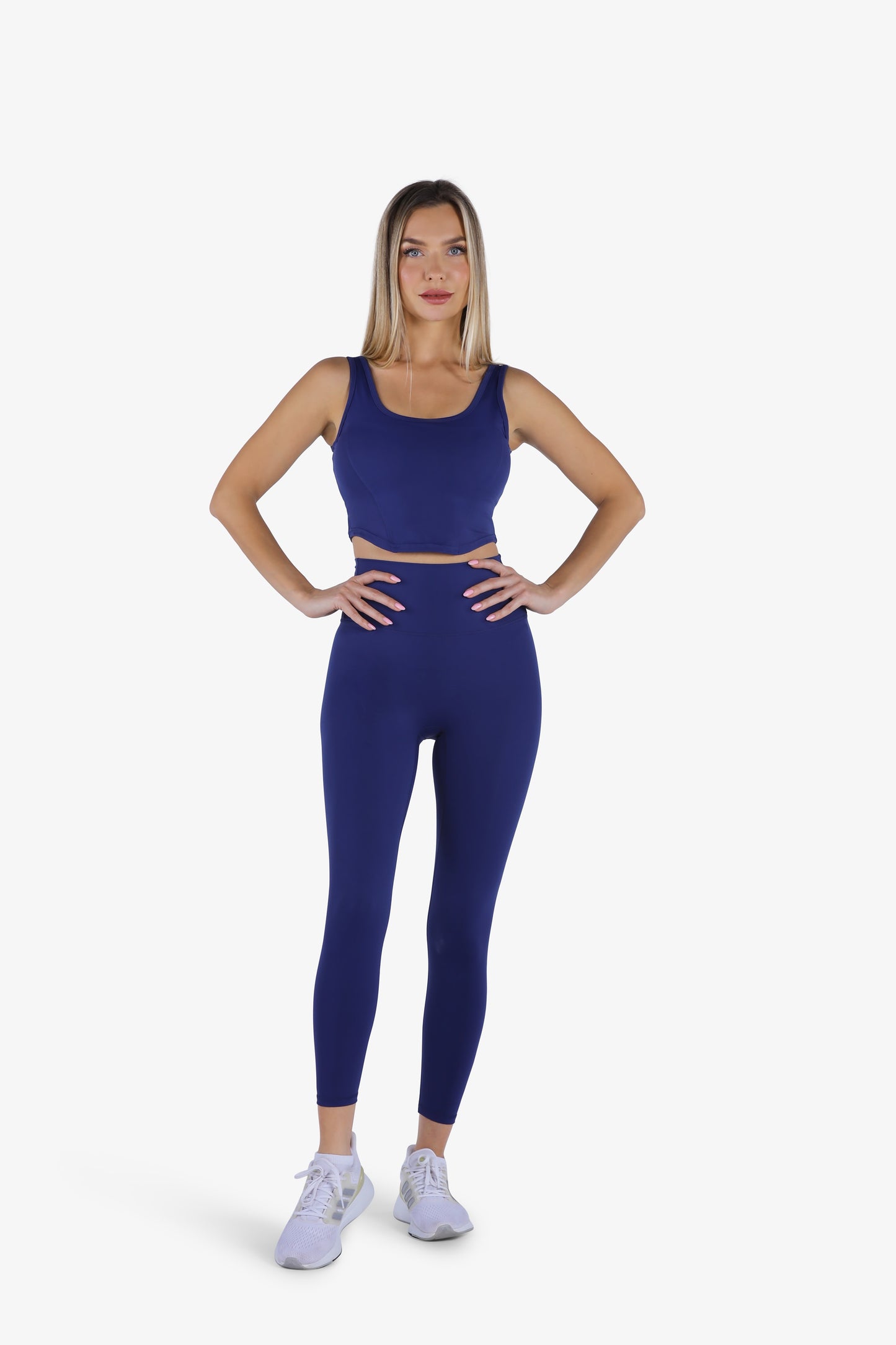 YesEco Women's Active Wear Set of Bra & Legging Pants Blue