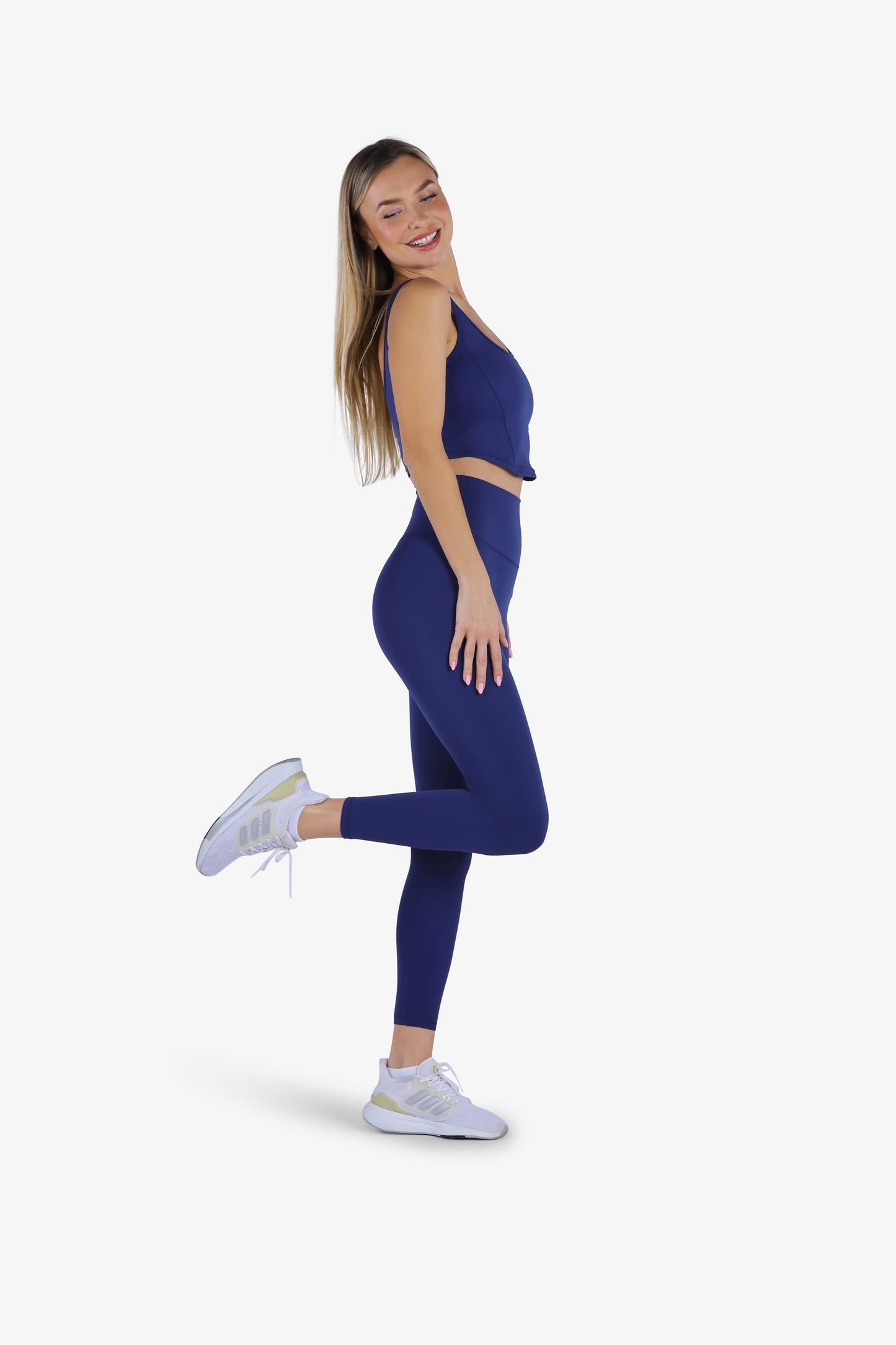 YesEco Women's Active Wear Set of Bra & Legging Pants Blue
