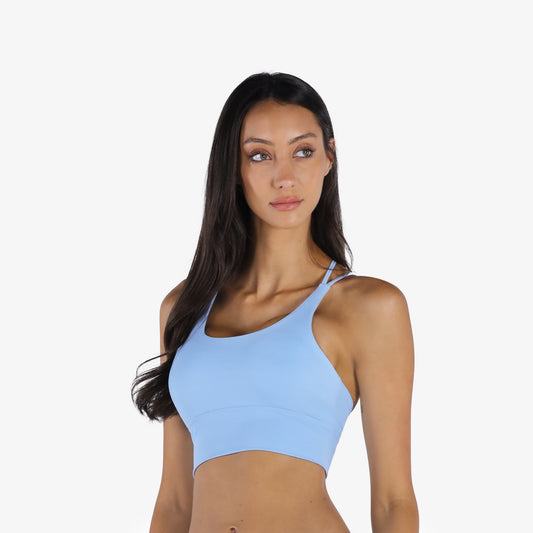 YesEco Active Wear Sports Bra Light Blue