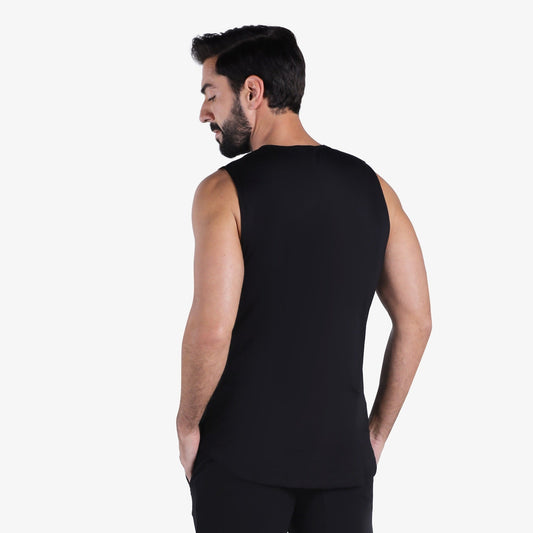 YesEco Men’s Black Athleisure Tank Top – Ultra-Soft & Sustainable
