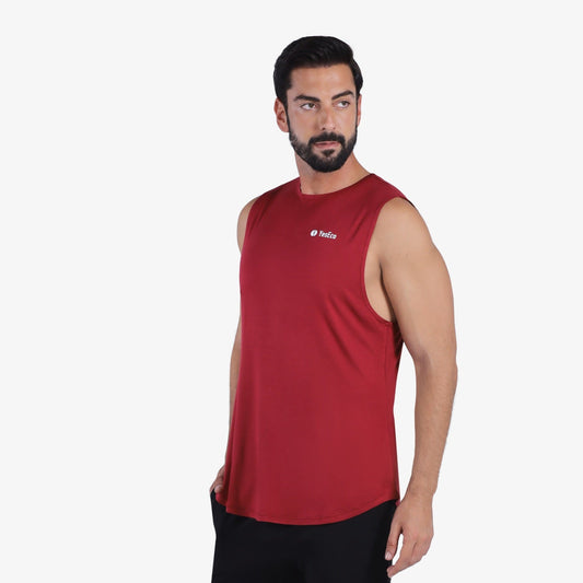 YesEco Men’s Burgundy Athleisure Tank Top – Ultra-Soft & Sustainable