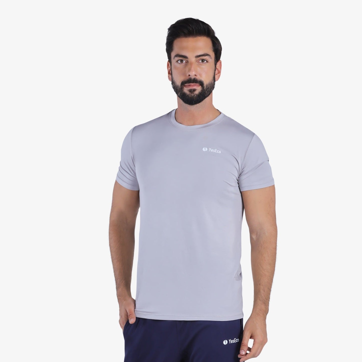 YesEco Men’s Grey Athleisure T-Shirt – Ultra-Soft & Sustainable