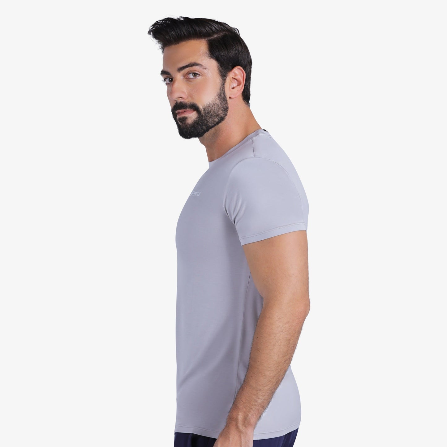 YesEco Men’s Grey Athleisure T-Shirt – Ultra-Soft & Sustainable