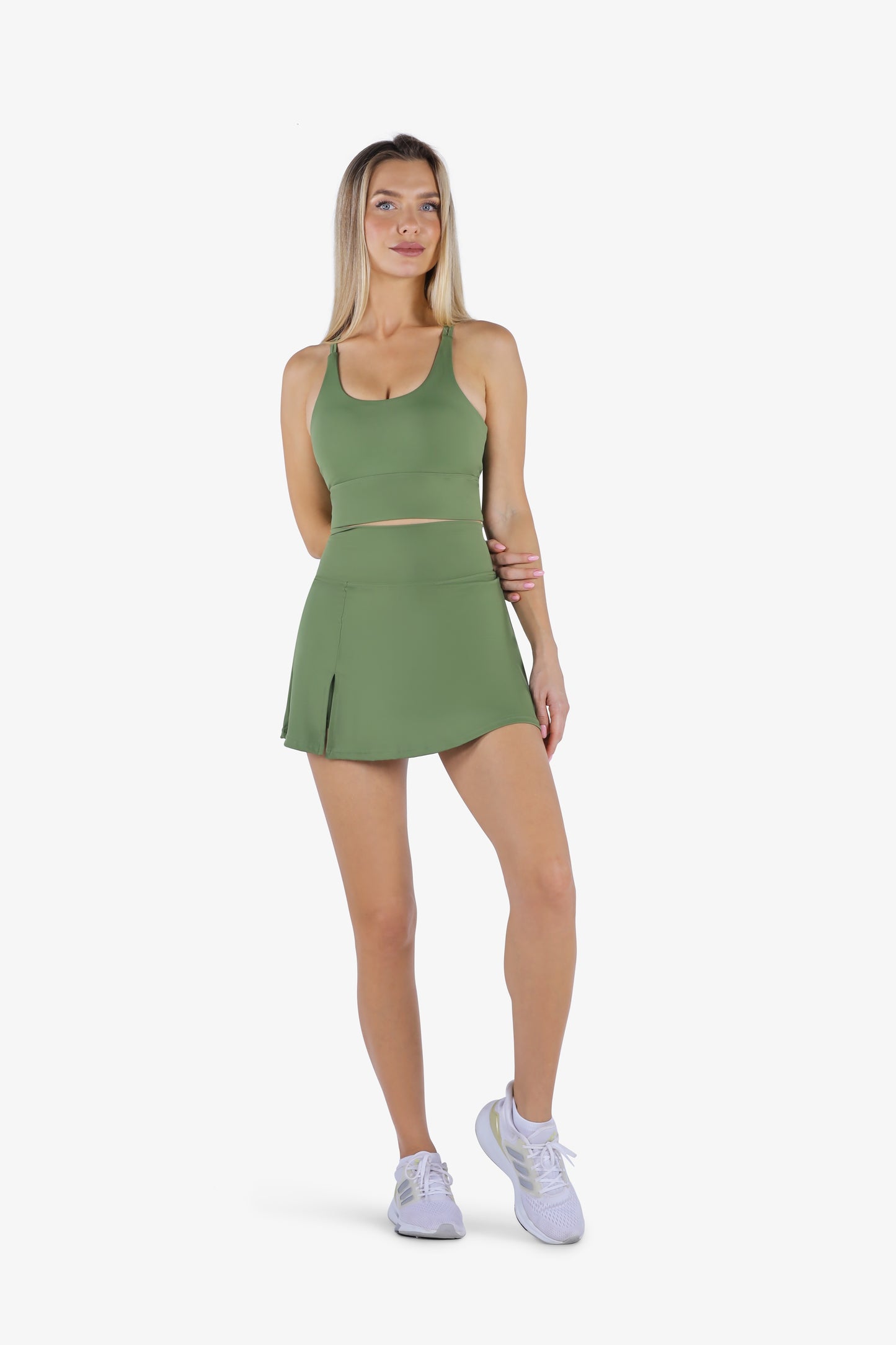 YesEco Women's Activewear Shorts Skirt Green