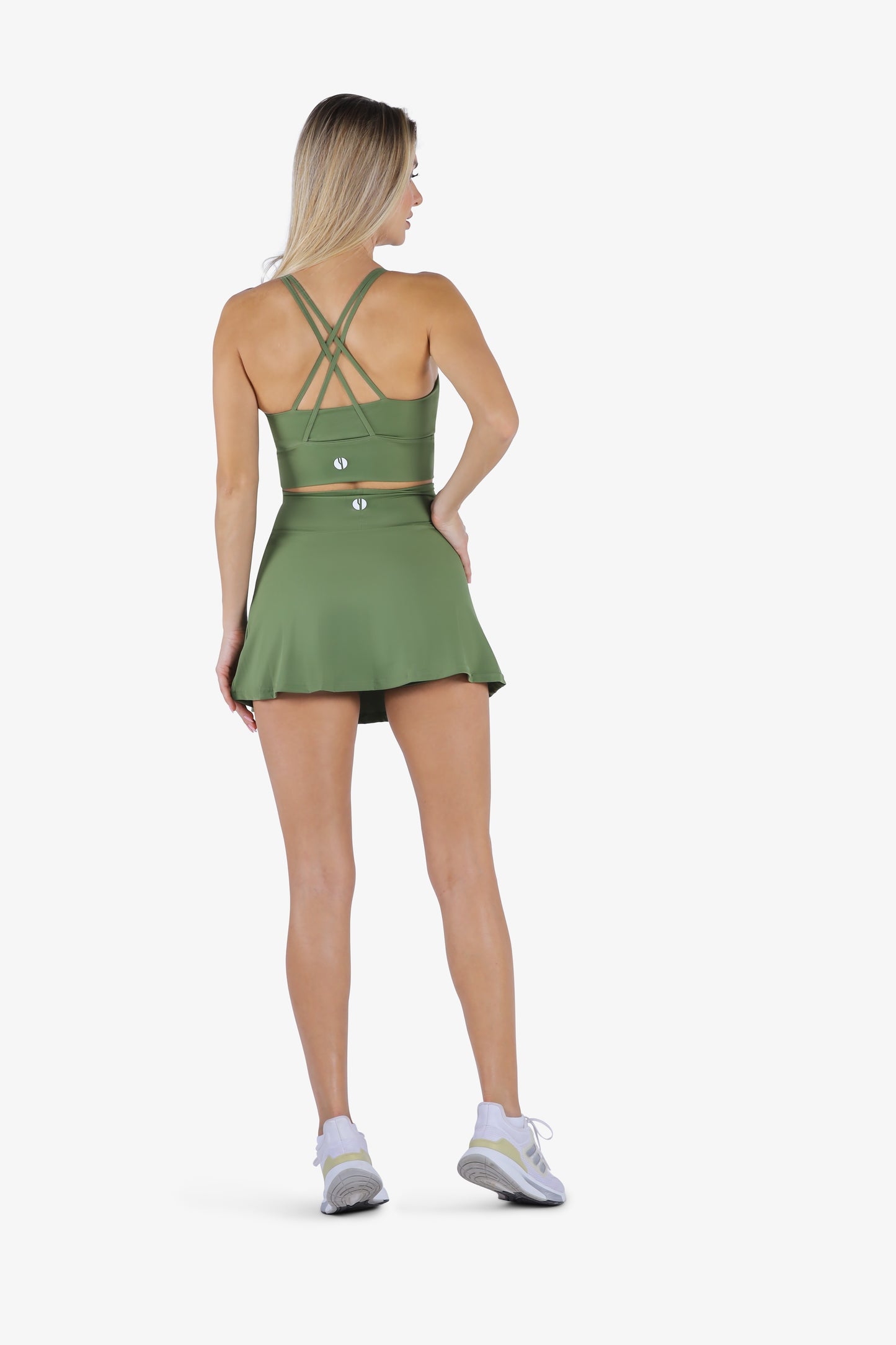 YesEco Women's Activewear Shorts Skirt Green