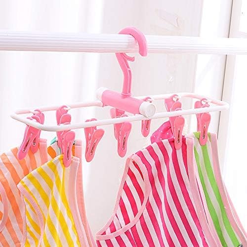 Foldable Portable Hanger Multi-Clip