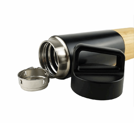 Eco-Friendly Travel Bottle with Bamboo Base