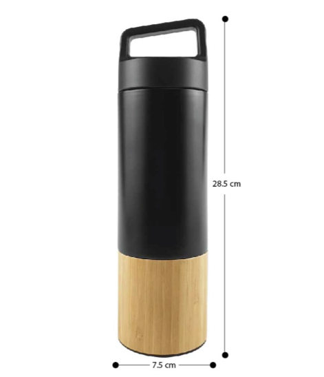 Eco-Friendly Travel Bottle with Bamboo Base