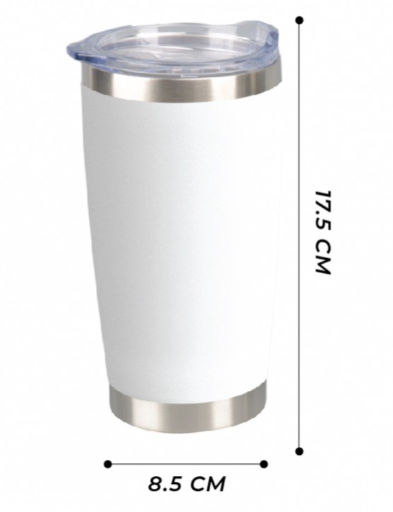 Stainless Steel Insulated Tumbler with Clear Lid