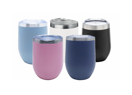 Stainless Steel Tumbler with Clear Lid