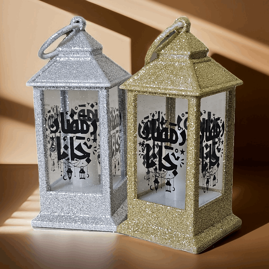 Glittery LED Ramadan Lantern