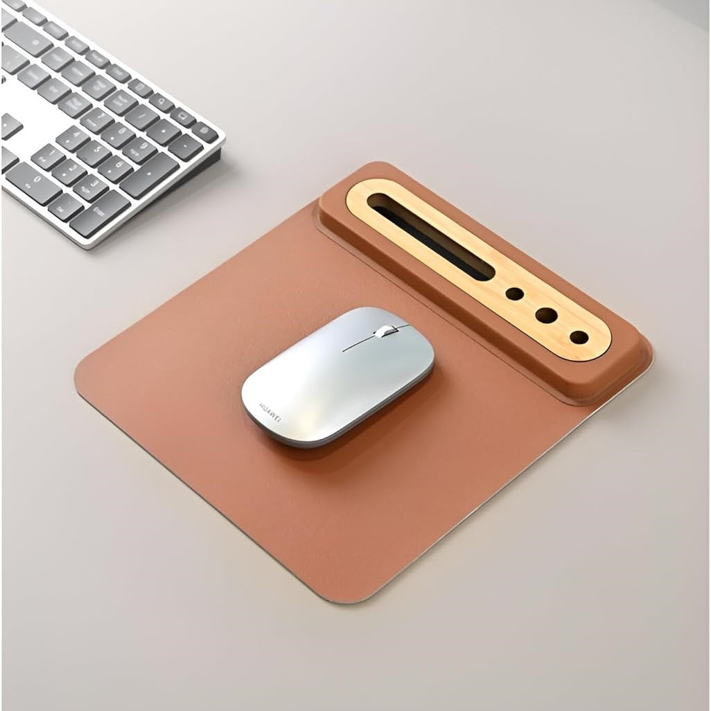 Premium Mousepad with Bamboo Organizer