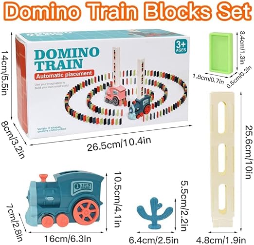Domino Train Blocks Set - The Ultimate Auto Domino Stacking Block Set Toy