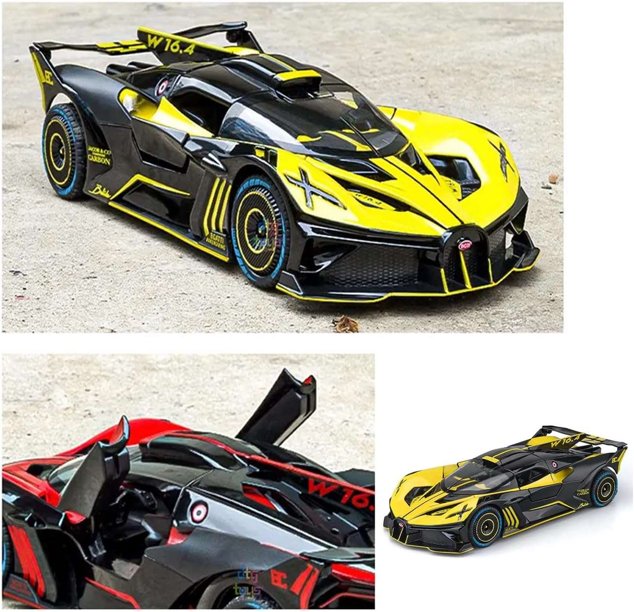 Bugatti Bolide Diecast Toy Car - Miniature Model for Kids