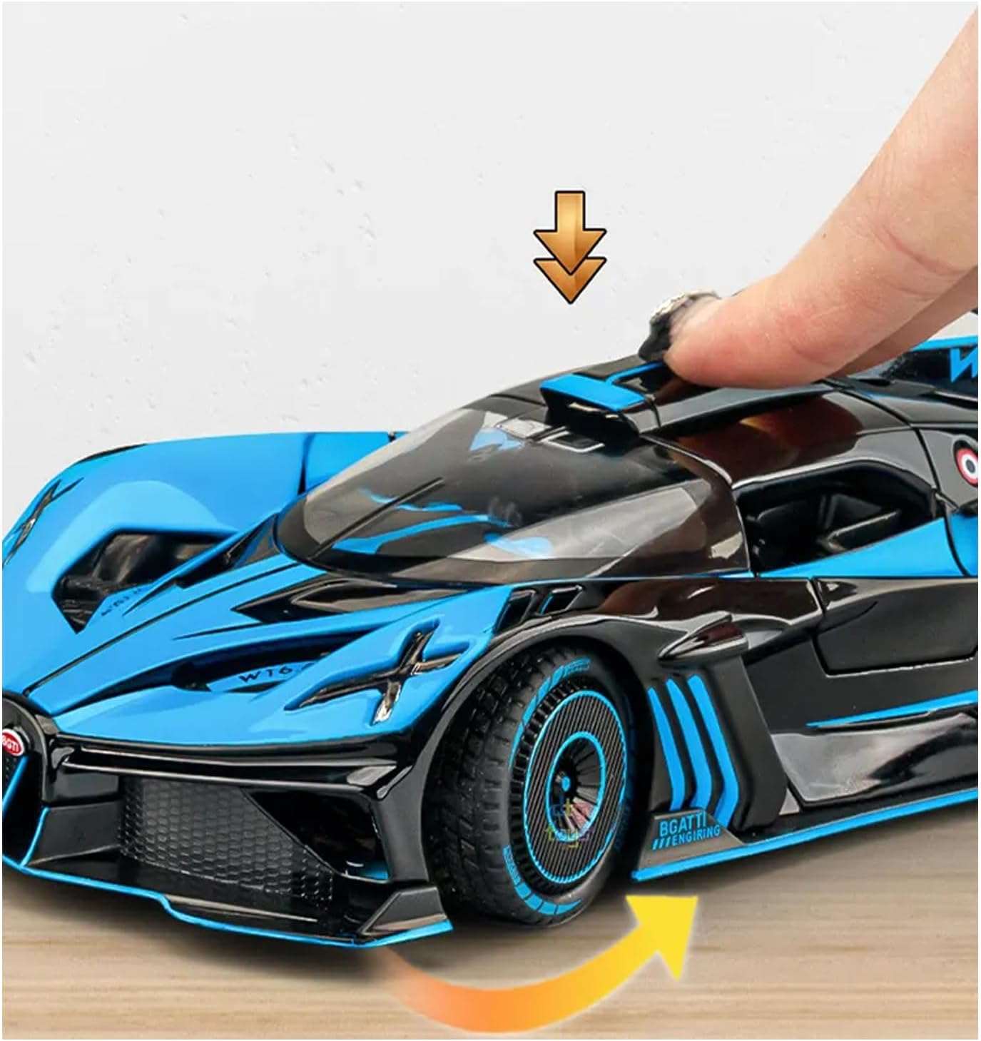 Bugatti Bolide Diecast Toy Car - Miniature Model for Kids
