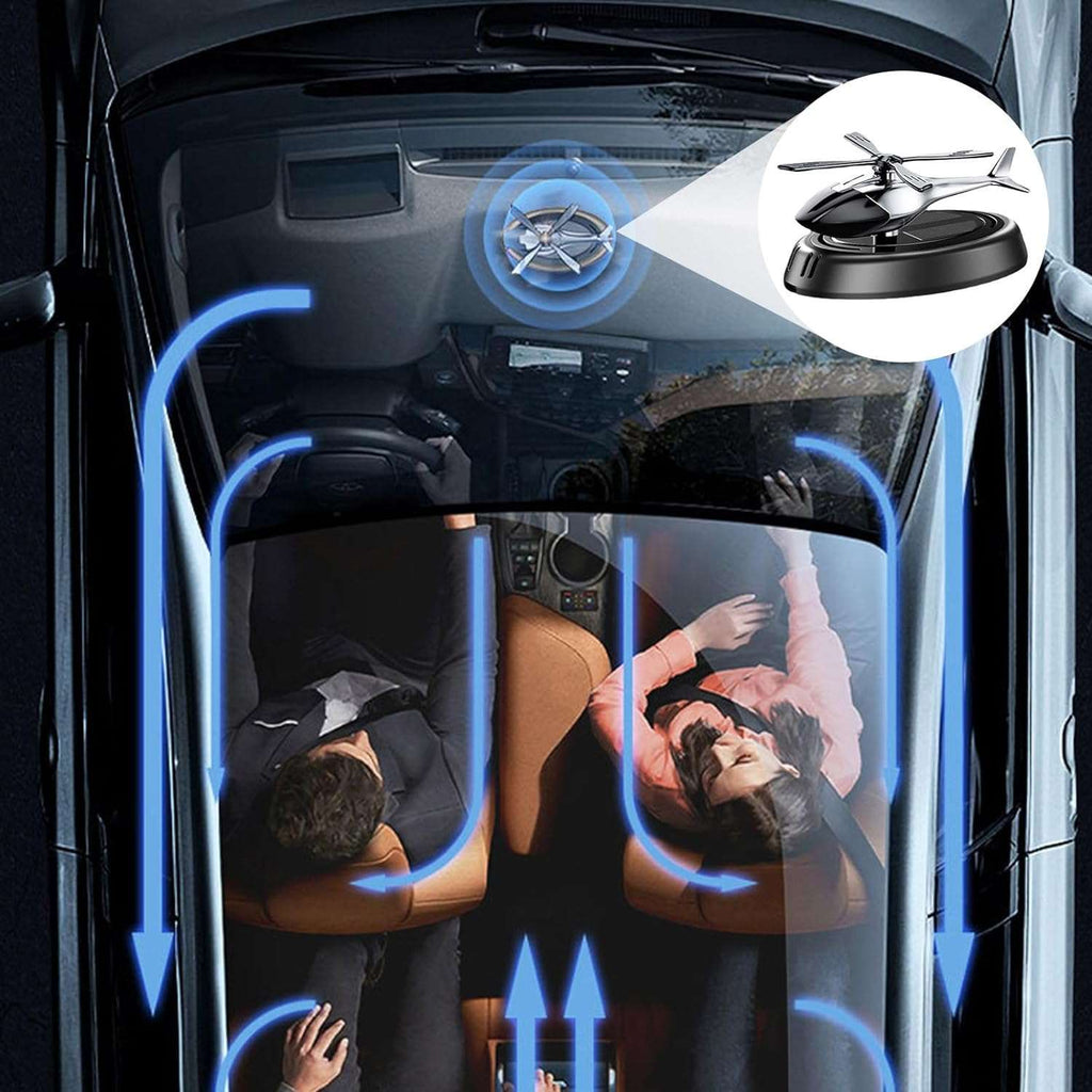 Helicopter Rotating Solar Car Perfume Air Freshener