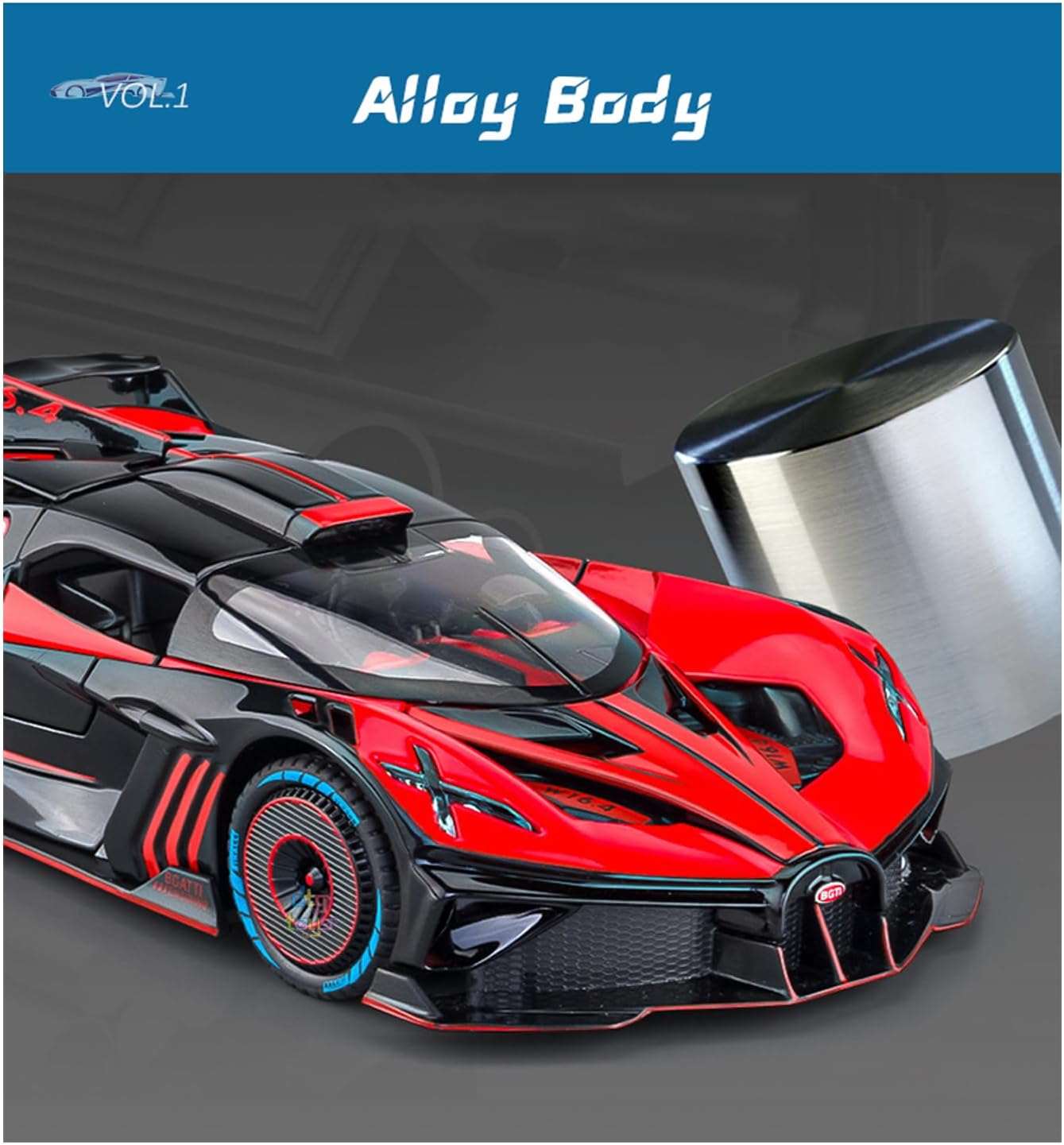 Bugatti Bolide Diecast Toy Car - Miniature Model for Kids