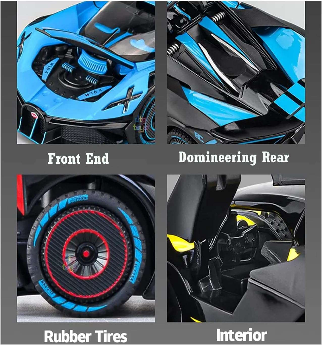 Bugatti Bolide Diecast Toy Car - Miniature Model for Kids