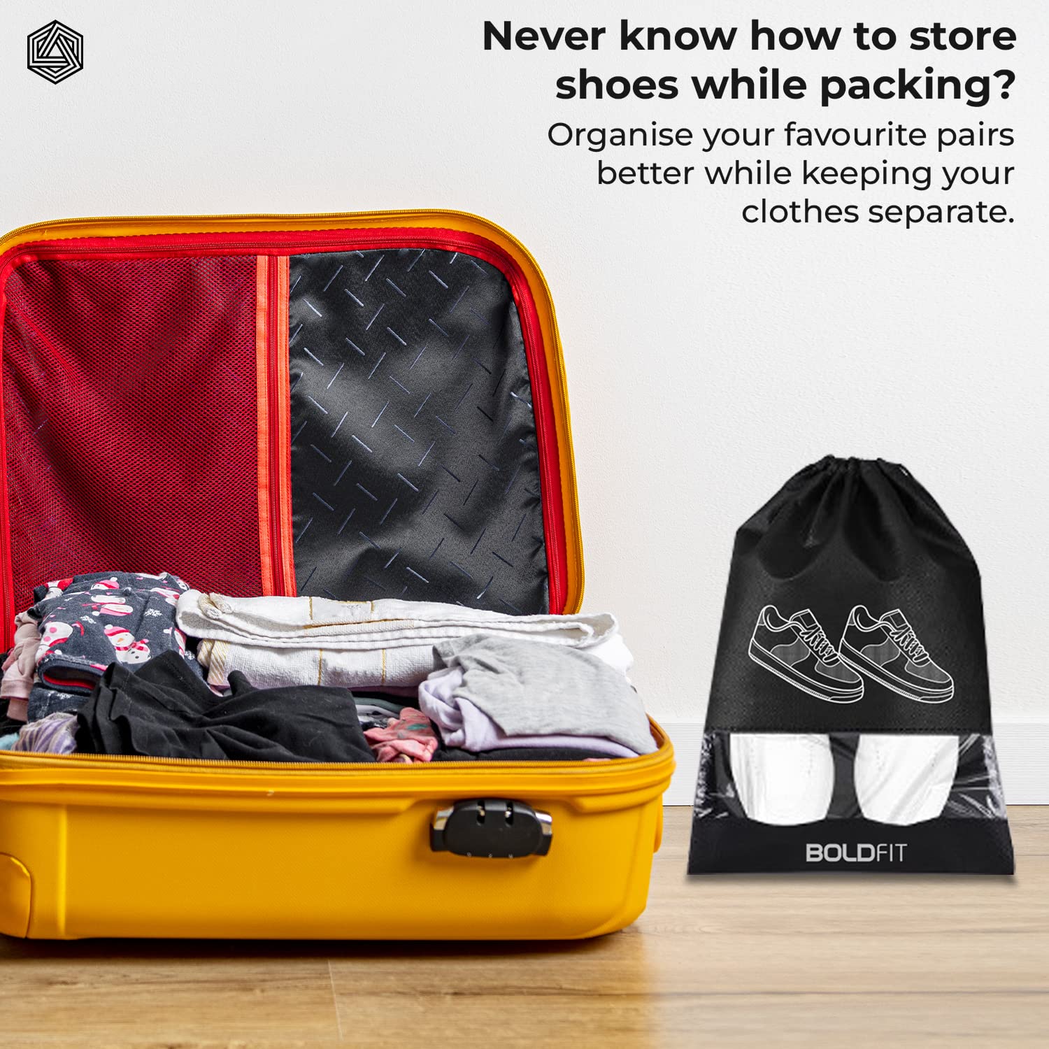 Boldfit Shoe Bag for Travel & Storage