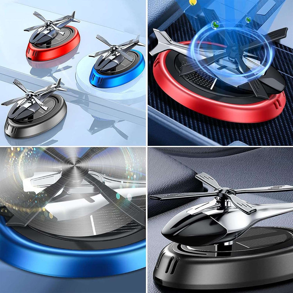Helicopter Rotating Solar Car Perfume Air Freshener