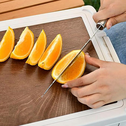 Collapsible Storage Container with Wooden Lid - Side Door Access