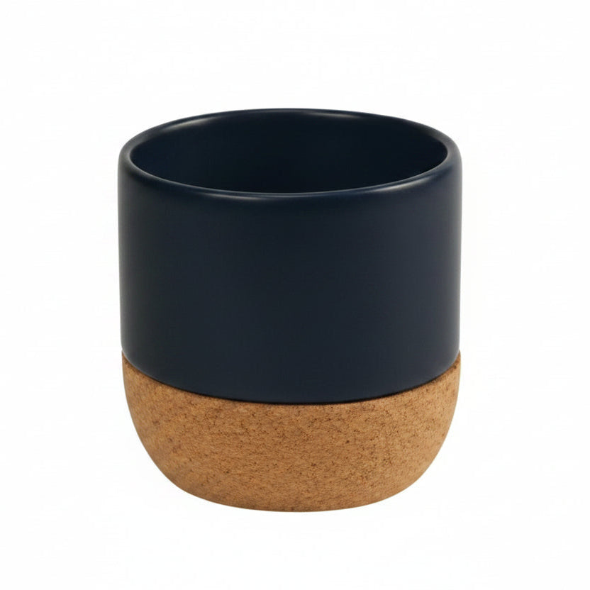 Elegant Ceramic Cup with Cork Base Matte Finish 175ml
