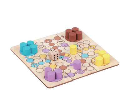 Pocket Travel Ludo Puzzle in a Tin Box