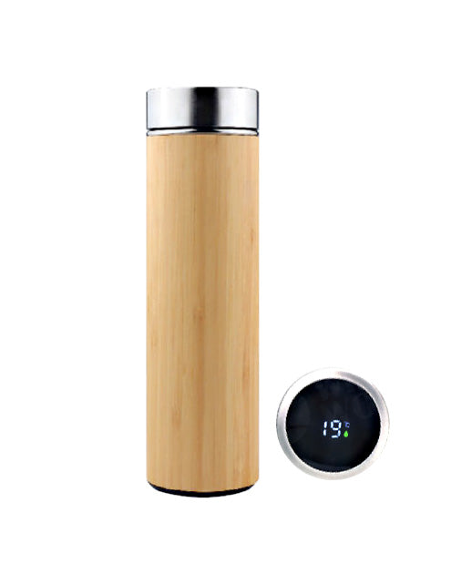 Vacuum Bamboo Flask With Temperature Display Lid