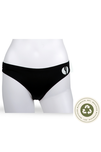 YesEco Women's Black Seamless Hipster Briefs