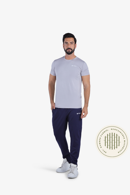 YesEco Men’s Grey Athleisure T-Shirt – Ultra-Soft & Sustainable