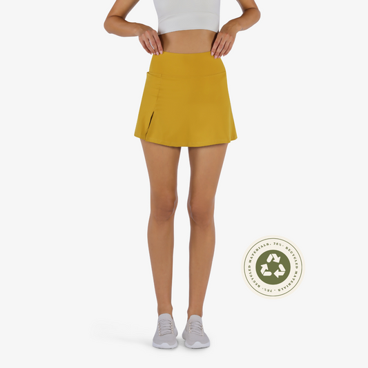 YesEco Women's Activewear Shorts Skirt Yellow