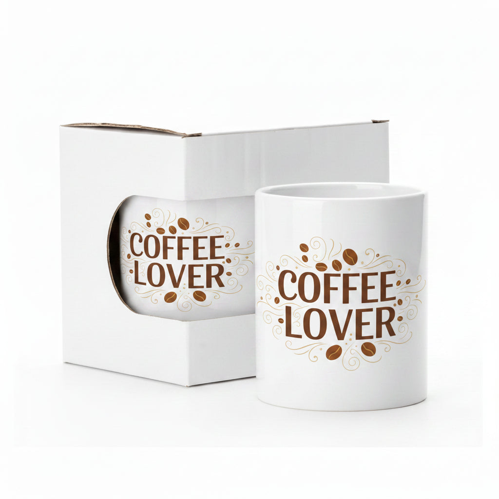 White candle in a box on a white background