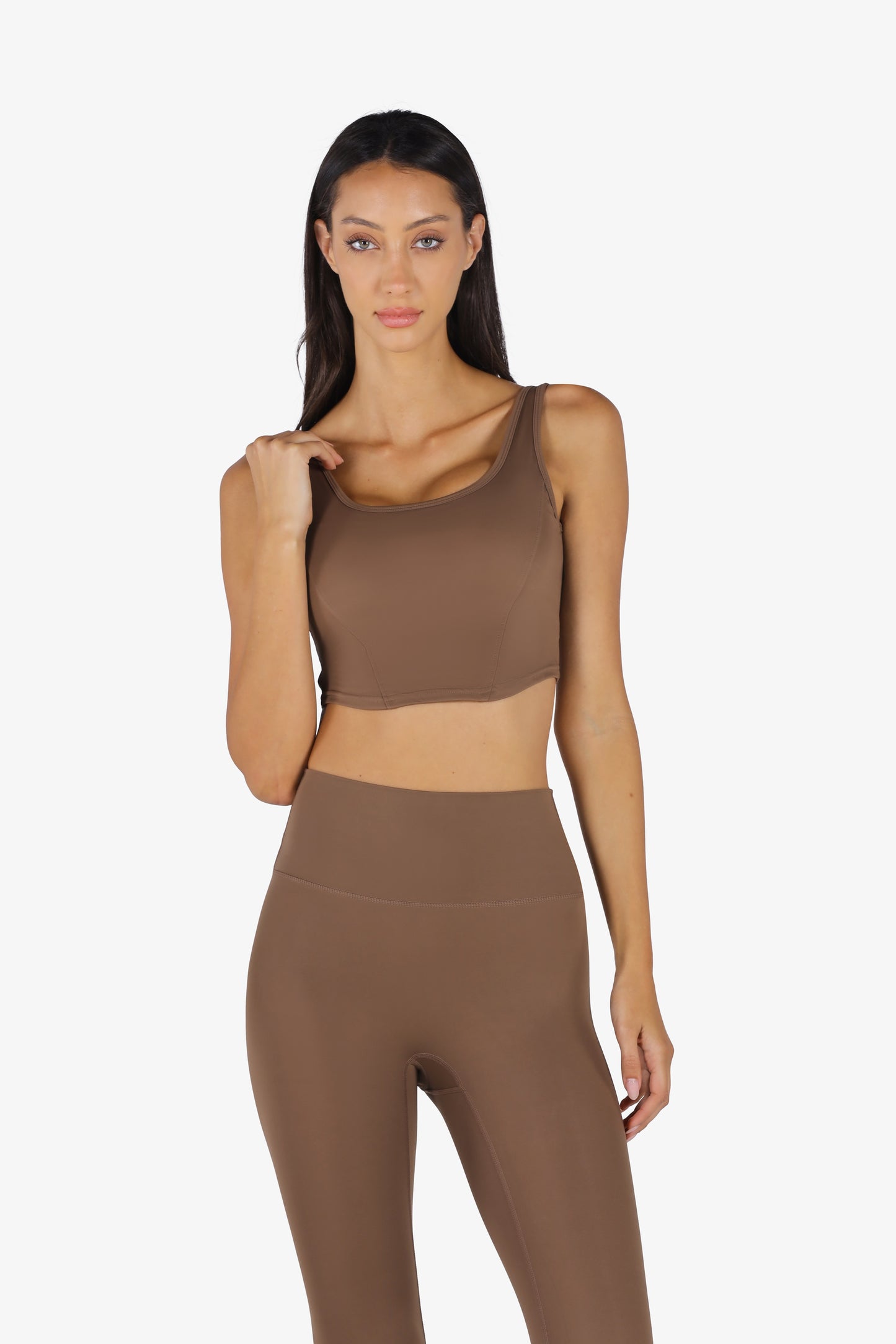 YesEco Active Wear Sports Bra Brown