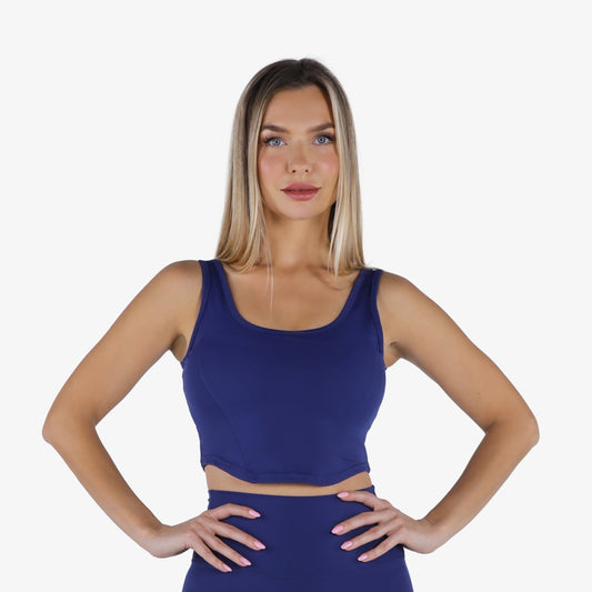 YesEco Active Wear Sports Bra Blue