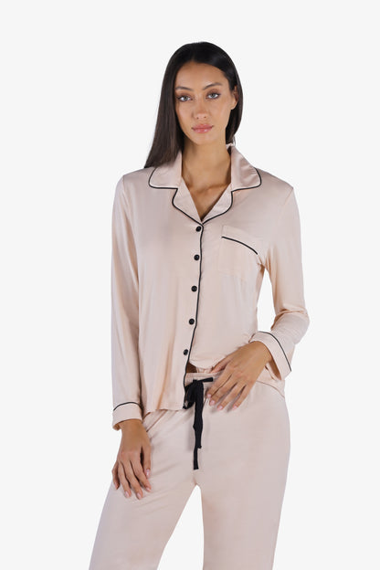 YesEco Women's Night Wear Shirt and Pant Set