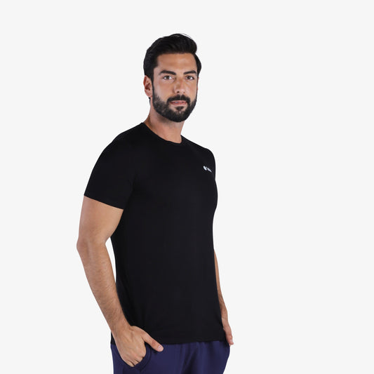 YesEco Men’s Black Athleisure T-Shirt – Ultra-Soft & Sustainable