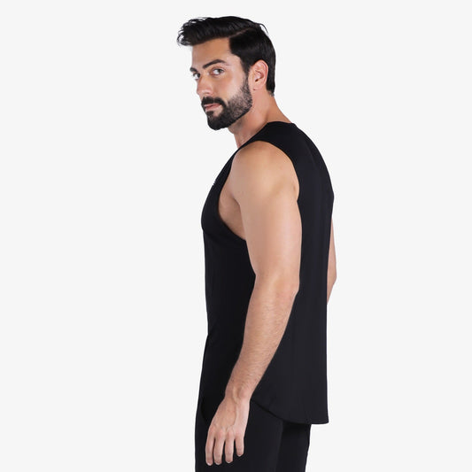 YesEco Men’s Black Athleisure Tank Top – Ultra-Soft & Sustainable