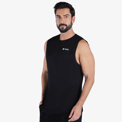 YesEco Men’s Black Athleisure Tank Top – Ultra-Soft & Sustainable