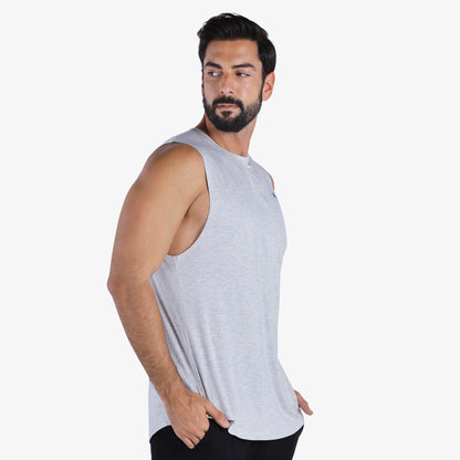 YesEco Men’s Grey Athleisure Tank Top – Ultra-Soft & Sustainable