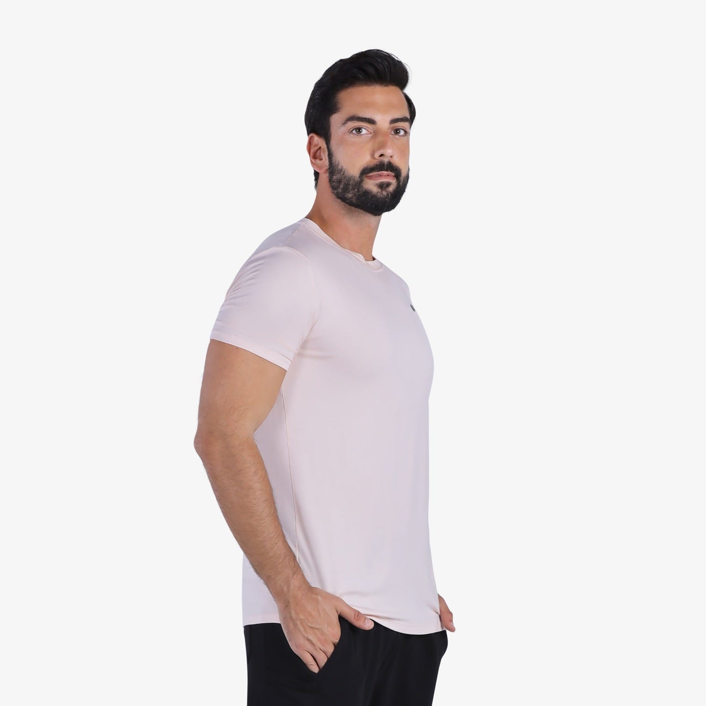 YesEco Men’s Pink Athleisure T-Shirt – Ultra-Soft & Sustainable