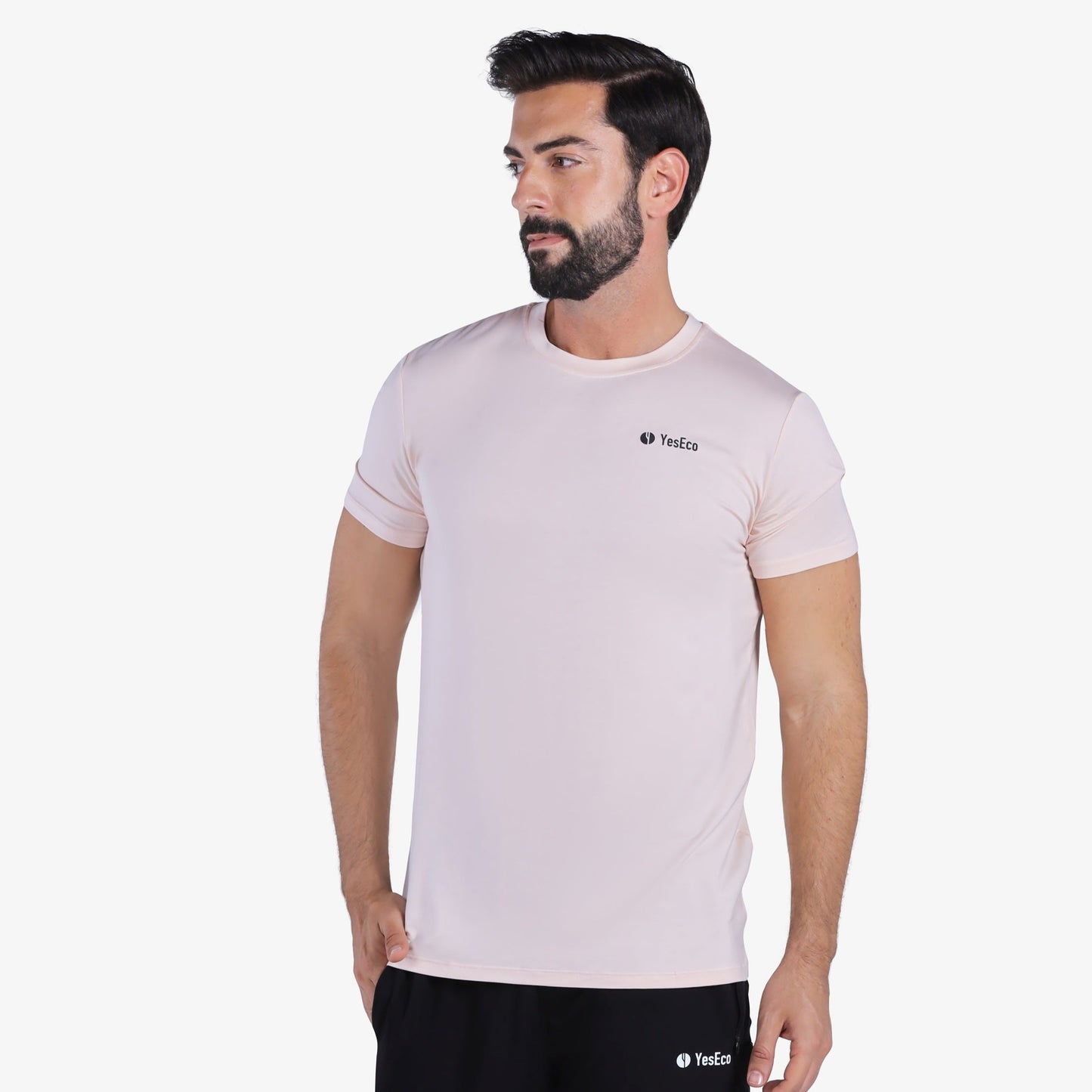 YesEco Men’s Pink Athleisure T-Shirt – Ultra-Soft & Sustainable