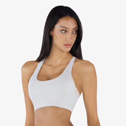 YesEco Active Wear Sports Bra White