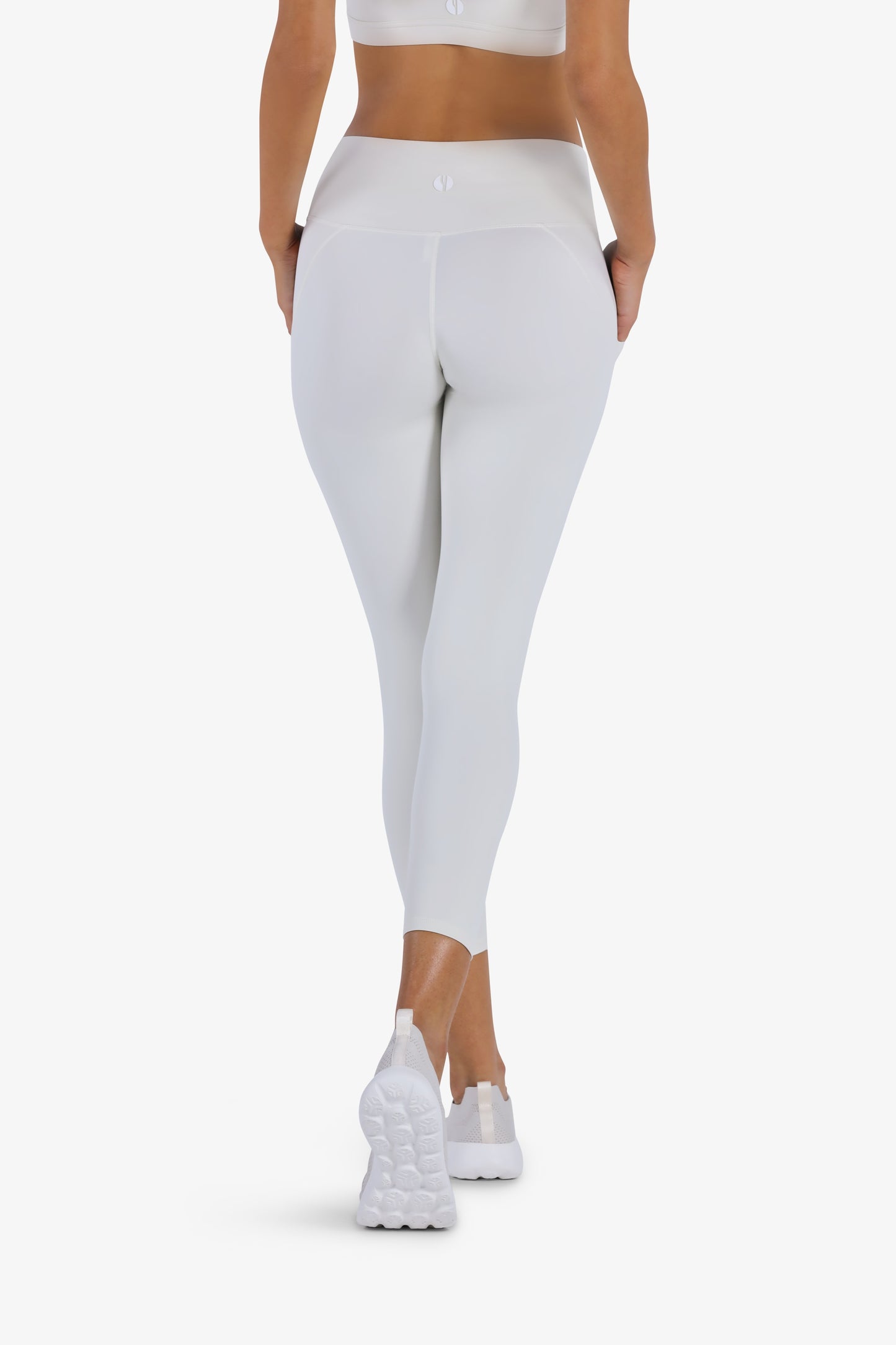YesEco Women's Active Wear Set of Bra & Legging Pants White