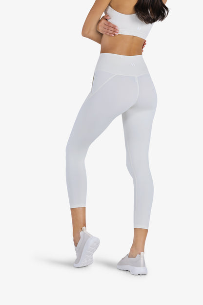 YesEco Women's Active Wear Set of Bra & Legging Pants White