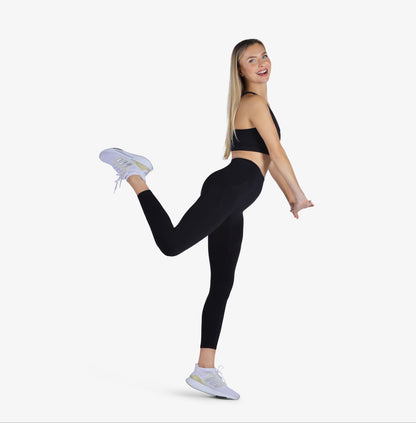 YesEco Women's Active Wear Set of Bra & Legging Pants Black