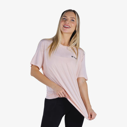 YesEco Women’s Pink Round Neck T-Shirt – Ultra-Soft & Stylish