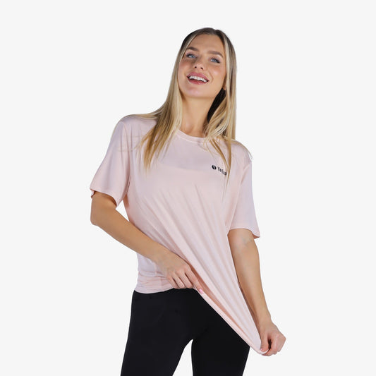 YesEco Women’s Pink Round Neck T-Shirt – Ultra-Soft & Stylish