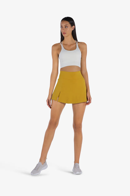 YesEco Women's Activewear Shorts Skirt Yellow